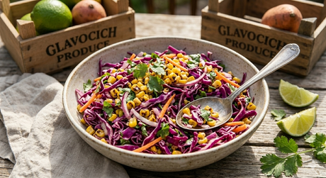 Red Cabbage Corn Slaw